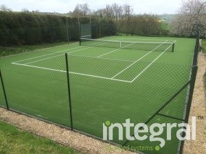 Synthetic grass tennis courts